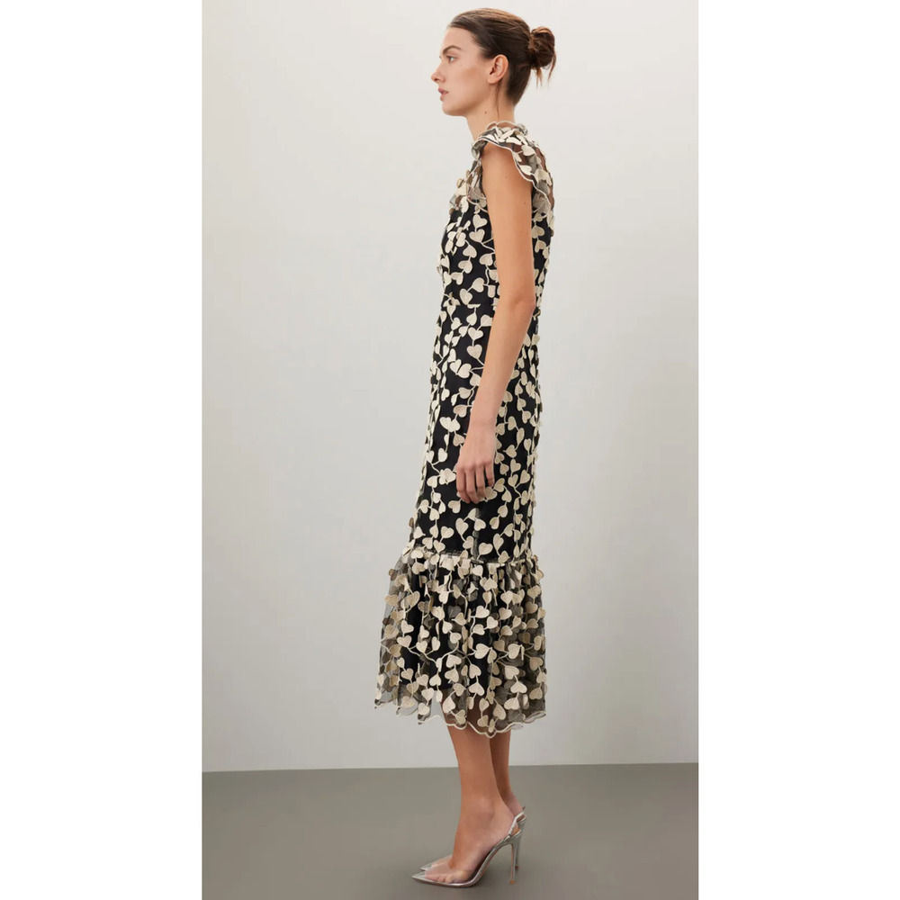 Shoshanna Black and White Chiffon berty Dress Size 6 - Picture 2 of 8